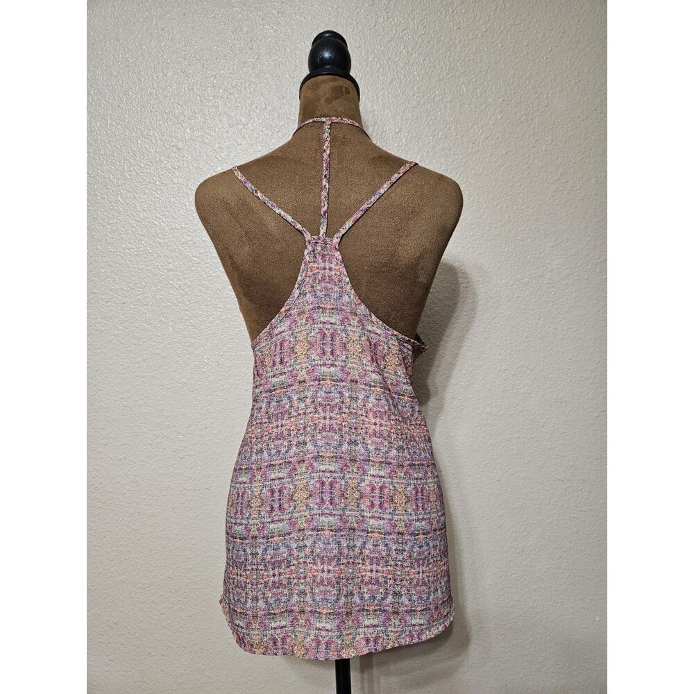 Soprano Women’s Abstract Racerback Tank Top – Large, Boho Summer Style